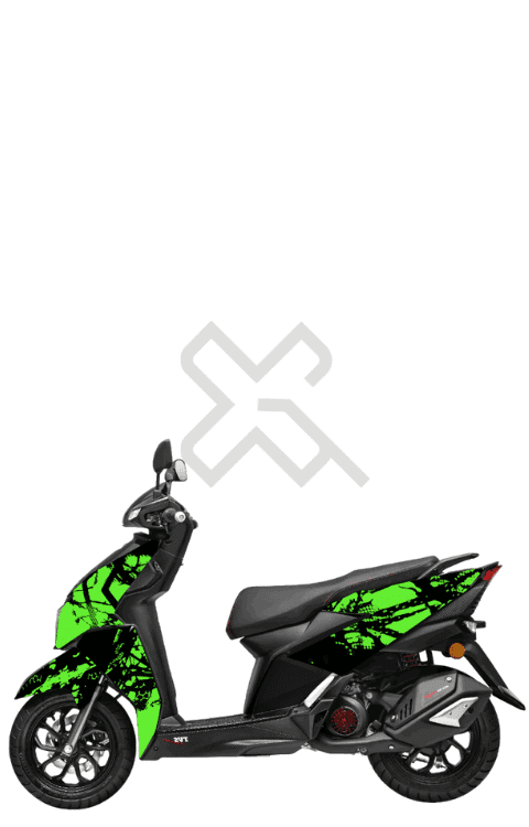 Ntorq Full Body Green Sticker | Ntorq Neon Graphics
